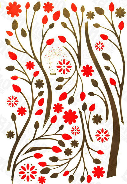 Abstract Flower - Wall Decals Stickers Appliques Home Dcor