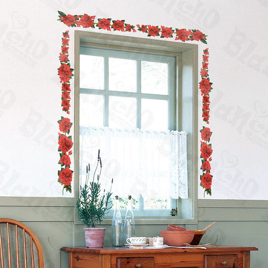 Flowers Fence - Wall Decals Stickers Appliques Home Decor