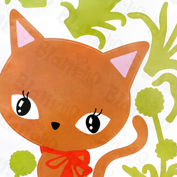 Cat Grass - Large Wall Decals Stickers Appliques Home Decor