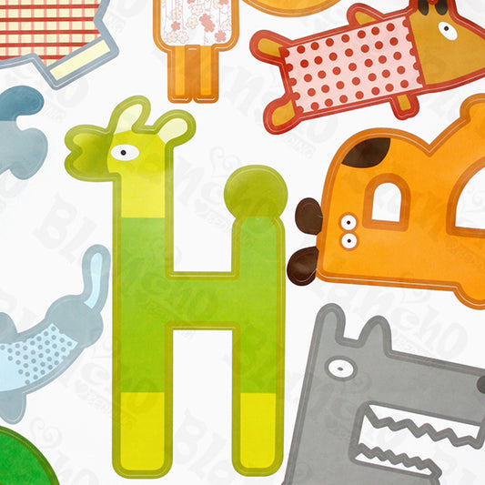Animal Letters - Large Wall Decals Stickers Appliques Home Decor
